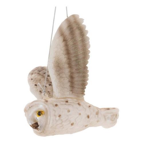 Melrose International Glittered Glass Owl Ornament (Set of 6) - Primary Image