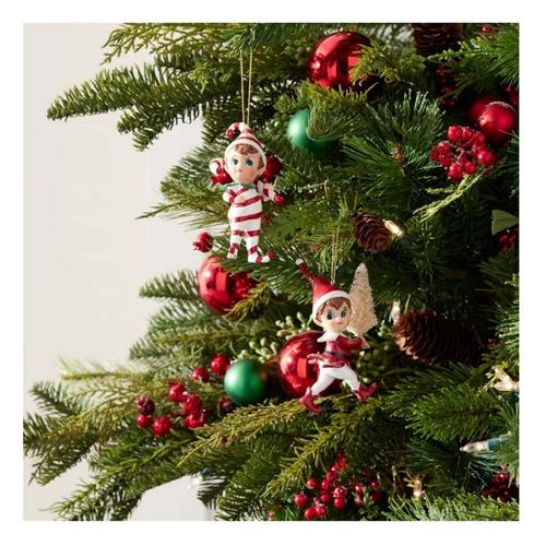 Melrose International Santa's Jolly Elf Ornament (Set of 12) - Primary Image