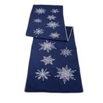 Melrose International Embroidered Snowflake Table Runner 72"L - Thumbnail 1 of 2