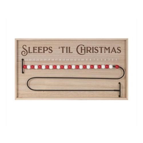 Melrose International Wood Beaded Christmas Countdown 20"L - Primary Image