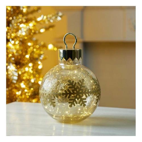 Melrose International LED Mercury Snowflake Glass Ornament 13"H - Primary Image