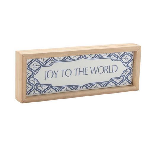 Melrose International Framed Joy to the World Sign 12"L - Primary Image