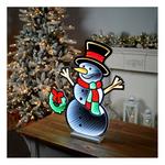Melrose International Snowman and Wreath Ekkolight 23.5"H - Thumbnail 2 of 2