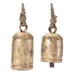 Melrose International Distressed Metal Bell Ornament (Set of 2) - Thumbnail 1 of 2