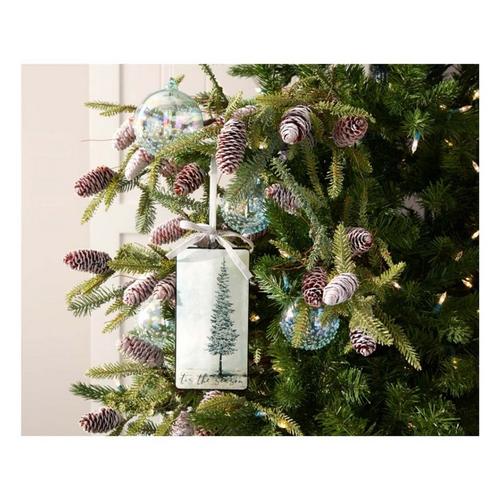 Melrose International Tis the Season Pine Tree Ornament (Set of 12) - Primary Image