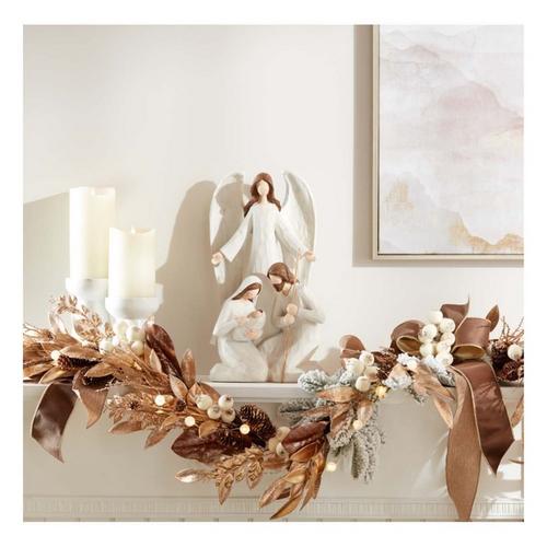 Melrose International Holy Family with Angel Statue 16"H - Primary Image