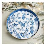 Melrose International Round Pine Print Tray 13.5"H - Thumbnail 2 of 2