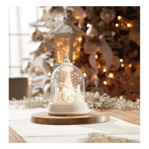 Melrose International LED Rotating Santa's Sleigh Globe 8.5"H - Primary Image