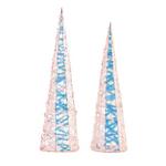 Melrose International Iridescent LED Tree (Set of 2) - Thumbnail 1 of 3