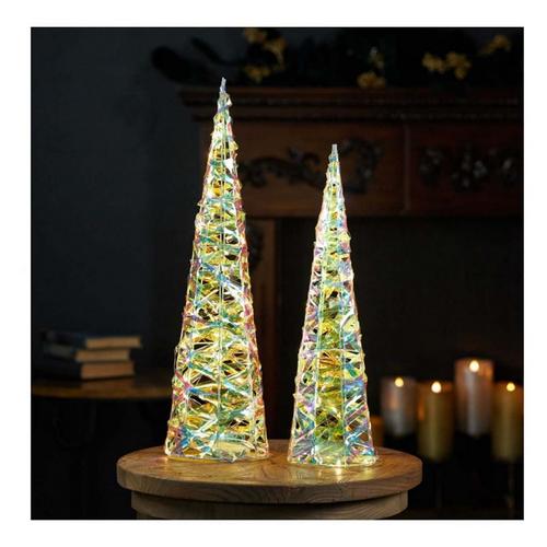 Melrose International Iridescent LED Tree (Set of 2) - Primary Image
