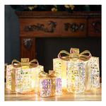 Melrose International LED Woven Packages with Bow (Set of 3) - Thumbnail 3 of 3