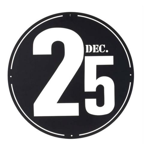 Melrose International Cut Metal December 25th Plaque 24"D - Primary Image