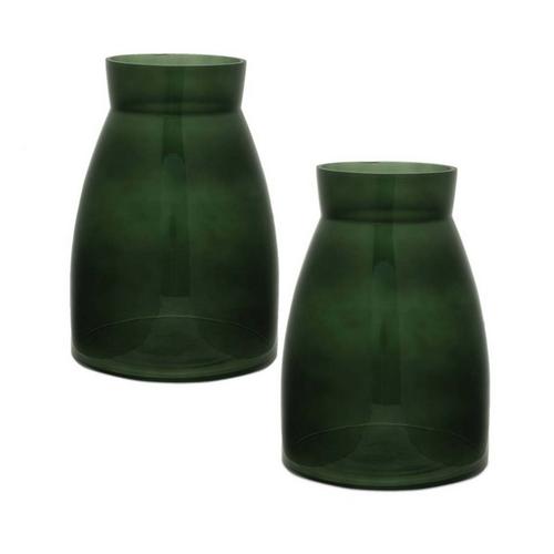 Melrose International Green Glass Vase (Set of 2) - Primary Image