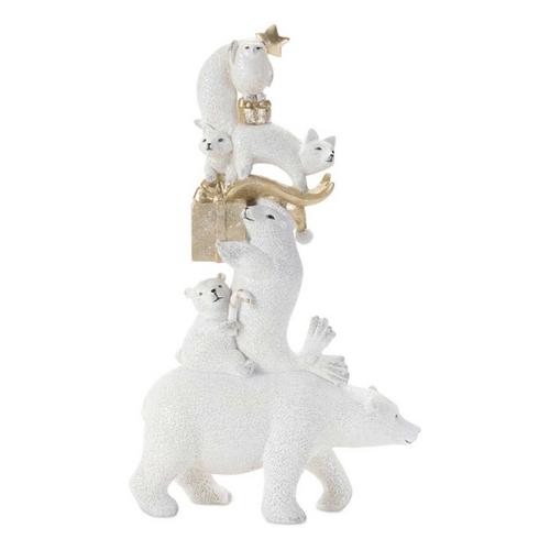 Melrose International Winter Animal Stack Statue (Set of 6) - Primary Image
