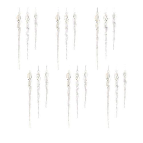 Melrose International Glass Icicle Ornament (Set of 18) - Primary Image