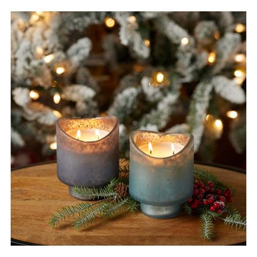 Melrose International Red Currant Scented Soy with Frosted Glass Holder (Set of 2) Jar Candle - Primary Image