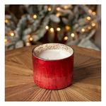 Melrose International Cranberry Woods Scented Soy with Etched Glass Holder 4"D Jar Candle - Thumbnail 2 of 2