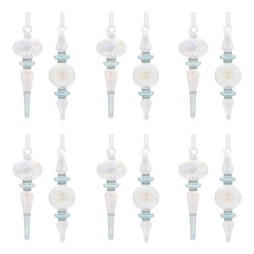 Melrose International Iridescent Finial Drop Ornament (Set of 12) - Primary Image