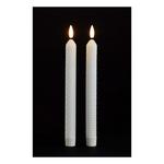 Melrose International FIA Wick White Textured Taper Candle (Set of 2) - Thumbnail 2 of 4