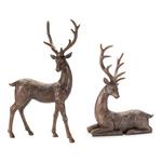 Melrose International 18in Winter Deer Figurine (Set of 2) - Thumbnail 1 of 2