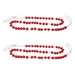 Melrose International Wood Beaded String Garland (Set of 2) - Thumbnail 1 of 3