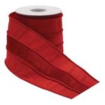 Melrose International Red Wired Ribbon (Set of 2) - Thumbnail 2 of 2