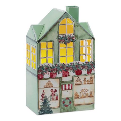 Melrose International Iron Village Bakery with LED Accent 12"H - Primary Image