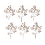 Melrose International Glittered Leaf Spray (Set of 6) - Thumbnail 1 of 4