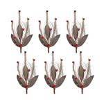Melrose International Glittered Pine and Sleigh Bell Spray (Set of 6) - Thumbnail 1 of 3