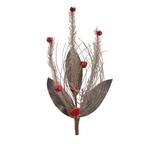 Melrose International Glittered Pine and Sleigh Bell Spray (Set of 6) - Thumbnail 2 of 3