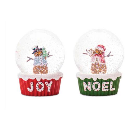Melrose International Gingerbread Snowman Snow Globe (Set of 2) - Primary Image