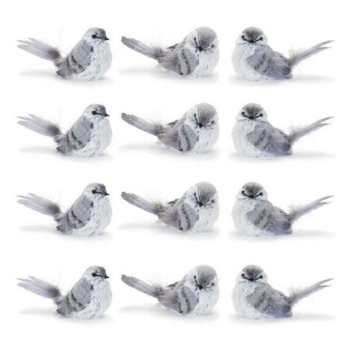 Melrose International Feathered Bird Shelf Sitter (Set of 12) - Primary Image