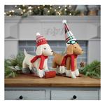 Melrose International Plush Dog Character on Sled and Skis (Set of 2) - Thumbnail 2 of 3