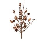 Melrose International Mixed Holly Berry Pinecone Spray (Set of 6) - Thumbnail 2 of 3