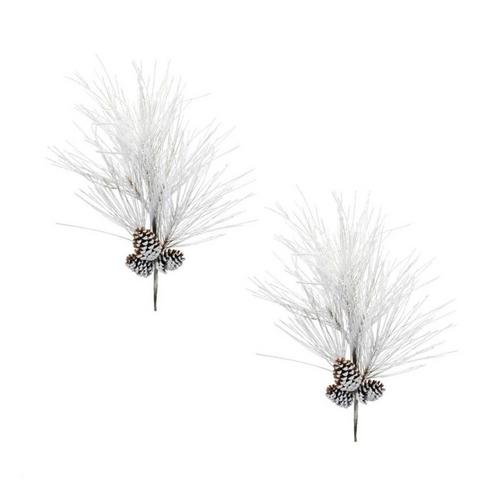 Melrose International Flocked Long Neddle Pine Spray (Set of 2) - Primary Image