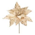 Melrose International Polyester Beaded Poinsettia Flower Stem (Set of 2) - Thumbnail 1 of 2