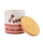 Melrose International Ceramic Peppermint Candy Canister (Set of 4) - Thumbnail 2 of 2