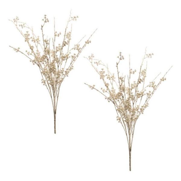 Melrose International Beaded Iced Berry Spray (Set of 2)