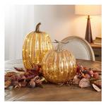 Melrose International LED Mercury Glass Pumpkin Dcor (Set of 2) - Thumbnail 4 of 4