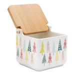 Melrose International Ceramic Pine Tree Print Box (Set of 2) - Thumbnail 2 of 2