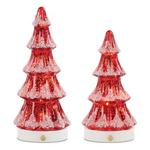 Melrose International LED Mercury Glass Pine Tree (Set of 2) - Thumbnail 1 of 3