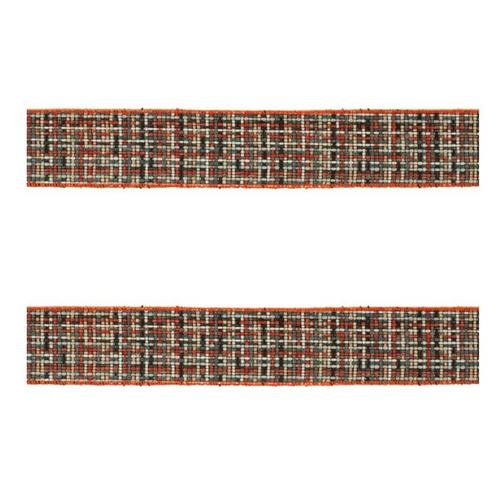 Melrose International Checkered Woven Wired Ribbon (Set of 2) - Primary Image