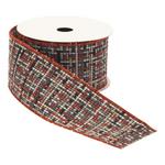 Melrose International Checkered Woven Wired Ribbon (Set of 2) - Thumbnail 2 of 2
