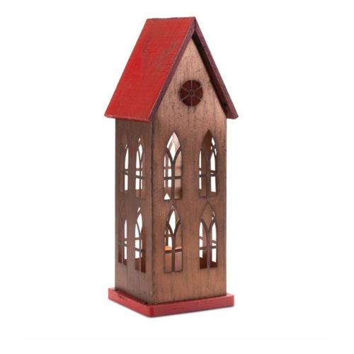 Melrose International LED Church with Candle 17.5"H - Primary Image