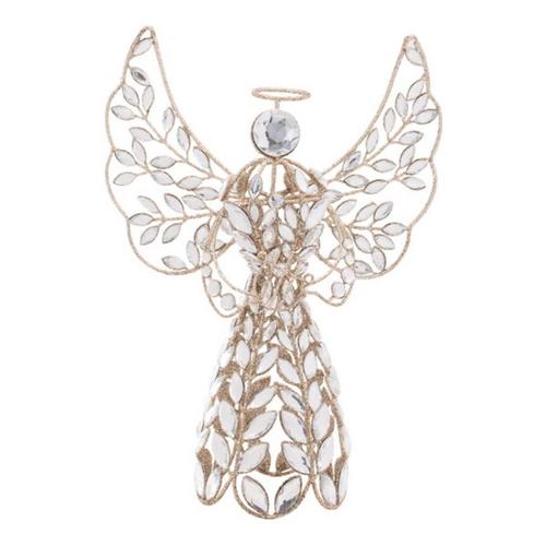 Melrose International Jeweled Metal Angel Tree Topper 13"H - Primary Image