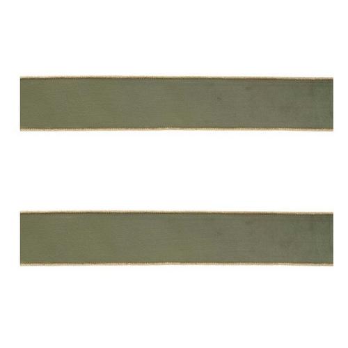 Melrose International Green Wired Ribbon (Set of 2) - Primary Image