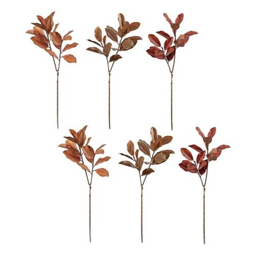 Melrose International Fall Magnolia Leaf Spray (Set of 6) - Primary Image