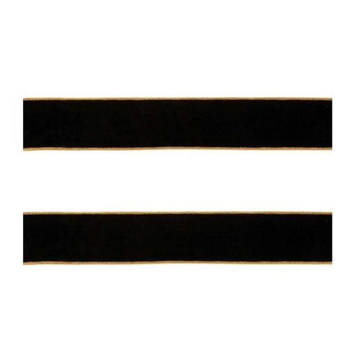 Melrose International Black Wired Ribbon (Set of 2) - Primary Image