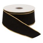 Melrose International Black Wired Ribbon (Set of 2) - Thumbnail 2 of 2