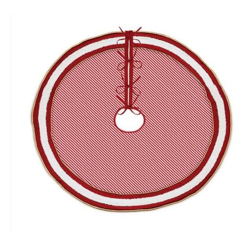 Melrose International Peppermint Striped Tree Skirt 48"D - Primary Image